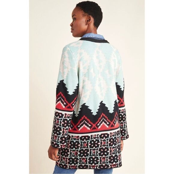 NEW Anthropologie Luxury Aldomartins Alpine Ski Nordic Cardigan Sweater X-Small - Picture 8 of 9